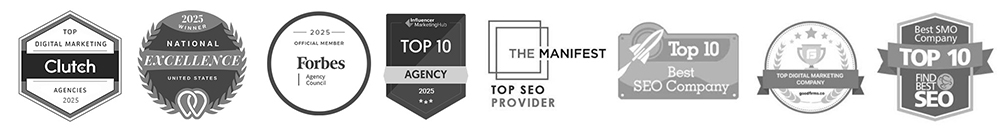 Industry badges and awards recognizing RankVisibly